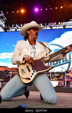 Indio California, USA. 29th Apr, 2022. Midland on stage at Stagecoach Country Music Festival Credit: Ken Howard/Alamy Live News Stock Photo