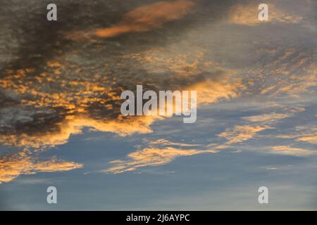 Altocumulus Clouds in morning Stock Photo