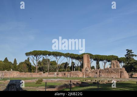 The remains of Domus Augustana on Palatine Hill, Rome, Italy. Stock Photo