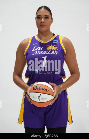 Los Angeles Sparks center Liz Cambage (1) poses during media day,  Wednesday, Apr. 27, 2022, in Torrance, Calif. (Photo by Image of Sport/Sipa  USA Stock Photo - Alamy