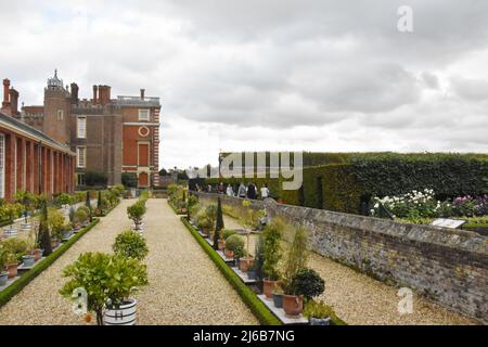 The Lower Orangery Garden of Hampton Court Palace, Richmond, London, England. Stock Photo