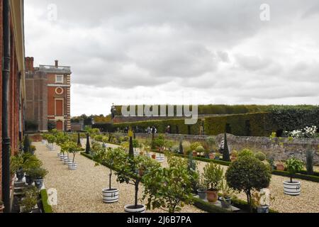 The Lower Orangery Garden of Hampton Court Palace, Richmond, London, England. Stock Photo