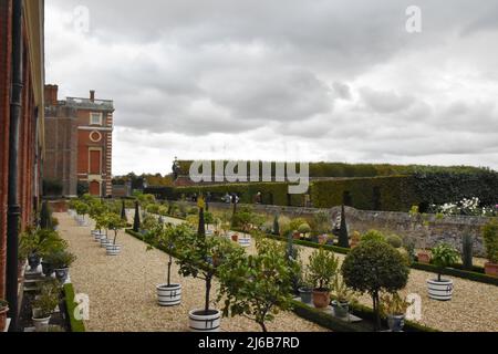 The Lower Orangery Garden of Hampton Court Palace, Richmond, London, England. Stock Photo