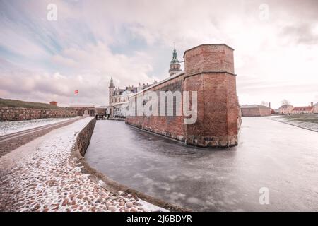 Kronborg Castle in Helsingor, Denmark. Kronborg is one of the most important Renaissance castles in Northern Europe and was inscribed on the UNESCO's Stock Photo
