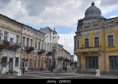 Botosani, a historic town in Moldova, Northern Romania: the City Center Stock Photo