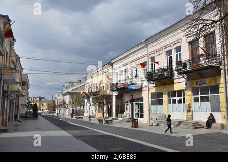 Botosani, a historic town in Moldova, Northern Romania: the City Center Stock Photo