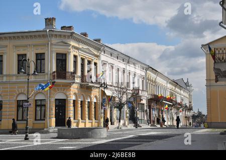 Botosani, a historic town in Moldova, Northern Romania: the City Center Stock Photo