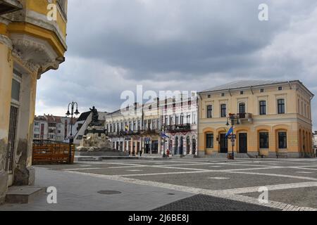 Botosani, a historic town in Moldova, Northern Romania: the City Center Stock Photo