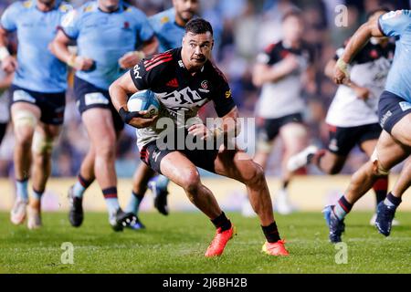 New Zealand's David Havili evades a tackle from Namibia's Tiaan Swanepoel  during the Rugby World Cup 2023, Pool A match at the Stade de Toulouse,  France. Picture date: Friday September 15, 2023