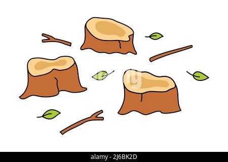 Tree stump icon, cartoon style Stock Vector Image & Art - Alamy