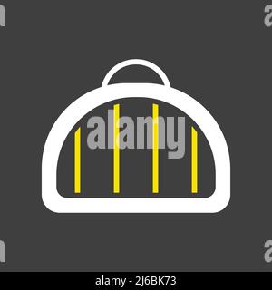 Pet carrier vector glyph icon. Pet animal sign. Graph symbol for pet and veterinary web site and apps design, logo, app, UI Stock Vector