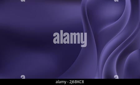 Abstract luxury purple fabric satin fold background and texture or violet liquis wave surface. Vecto graphic illustration Stock Vector