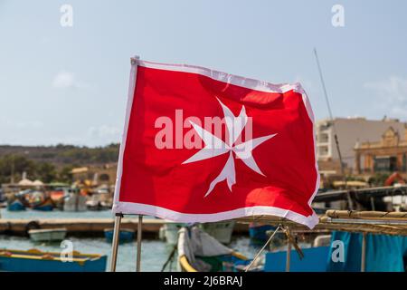 Maltese red Navy flag Stock Photo