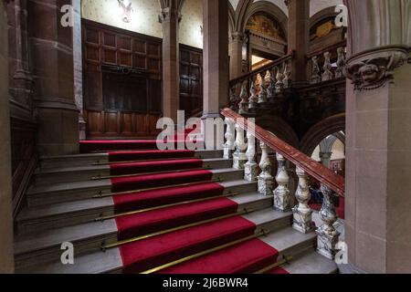 Historic county hall in Wakefield Town Hall , West Yorkshire, England. Stock Photo