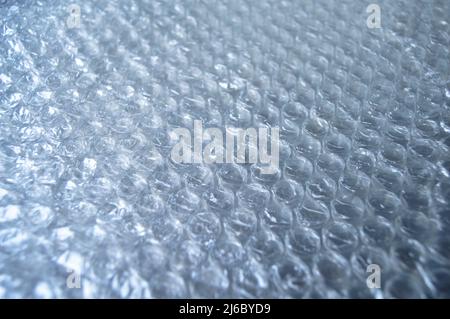 Plastic air bubble protection foil wrap texture background, air bubble packing texture Stock Photo