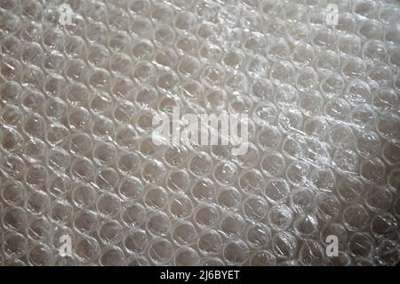 Plastic air bubble protection foil wrap texture background, air bubble packing texture Stock Photo