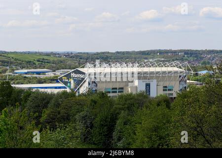 General view outside Elland Road Stadium ahead of today's game  in Leeds, United Kingdom on 4/30/2022. (Photo by James Heaton/News Images/Sipa USA) Stock Photo