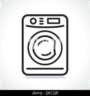 washing machine thin line icon isolated illustration Stock Vector