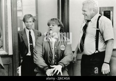 Actors Chris Farley, David Spade, and Brian Dennehy in the movie Tommy Boy, USA 1995 Stock Photo