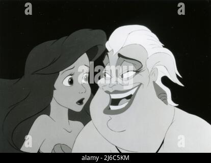 Ariel and Ursula in the animation movie The Little Mermaid, USA 1989