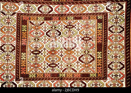 vintage Turkish Oriental carpet handmade, Stock Photo