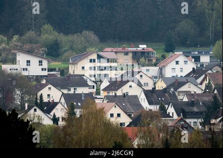 30 April 2022, Baden-Wuerttemberg, Rottweil: Residential houses near Rottweil. Photo: Silas Stein/ Stock Photo