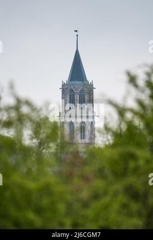 30 April 2022, Baden-Wuerttemberg, Rottweil: The chapel church in the morning light. Photo: Silas Stein/ Stock Photo