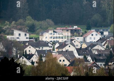 30 April 2022, Baden-Wuerttemberg, Rottweil: Residential buildings near Rottweil. Photo: Silas Stein/ Stock Photo