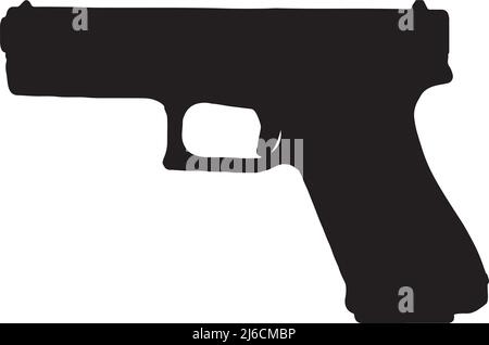 Glock black and white silhouette logo Stock Vector