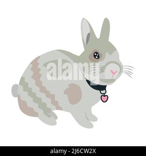 Cute rabbit, colorful vector illustration Stock Vector
