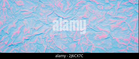 Blue and red painted crumpled paper texture background Stock Photo