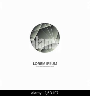 Abstract network connection. Vector circle Illustration on white square background Stock Vector