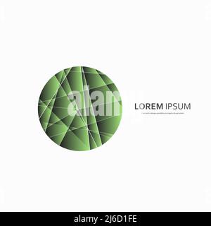 Abstract geometric round composition. Vector design connection illustration Stock Vector