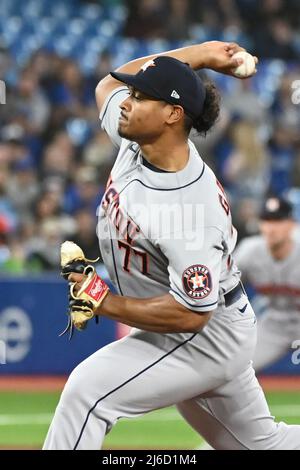 Houston Astros starting pitcher Luis Garcia (77) pitches during the second  inning of the MLB game between the Houston Astros and the Detroit Tigers on  Stock Photo - Alamy