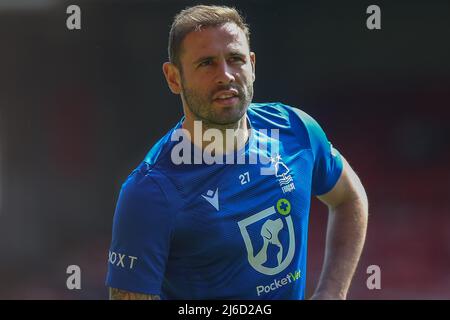 Steve Cook #27 of Nottingham Forest during the warm up in Nottingham, United Kingdom on 4/30/2022. (Photo by Gareth Evans/News Images/Sipa USA) Stock Photo