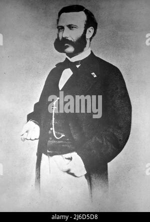 Jean Henri Dunant, Dunant, (Jean) Henri (1828-1910). Swiss author and philanthropist, founder of the Red Cross society. Stock Photo