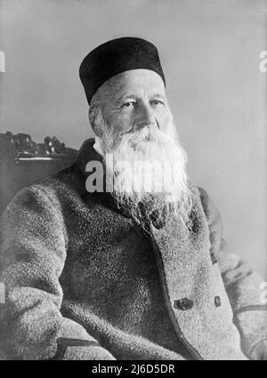 Jean Henri Dunant, Dunant, (Jean) Henri (1828-1910). Swiss author and philanthropist, founder of the Red Cross society. Stock Photo