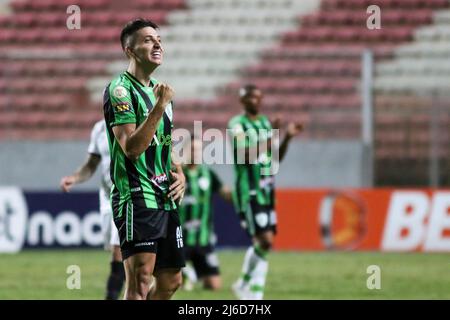 MG - Belo Horizonte - 04/30/2022 - BRAZILIAN A 2022 AMERICA-MG X ATHLETICO-PR - America-MG players celebrate victory at the end of the match against Athletico-PR at the Independencia stadium for the Brazilian championship A 2022. Photo: Fernando Moreno/AGIF/Sipa USA Stock Photo