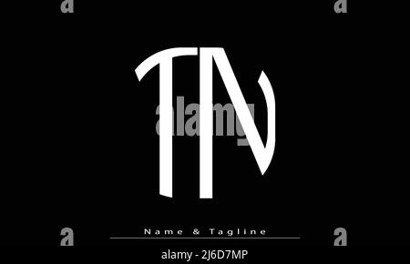 Alphabet letters Initials Monogram logo TN , NT Stock Vector