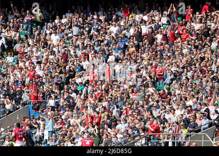 LONDON, UNITED KINGDOM. 30th, Apr 2022. The fans and spectators during Men’s Army vs Royal Navy for the Babcock trophy at Twickenham Stadium on Saturday, 30 April 2022. LONDON ENGLAND.  Credit: Taka Wu/Alligin UK Stock Photo