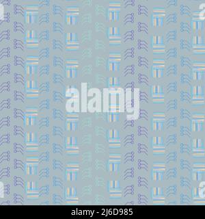 geometric ornament of multicolored pettern lines without background Stock Vector