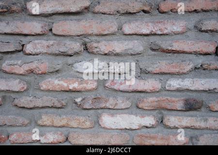 Old brick wall with shadow texture can be used as closeup Stock Photo