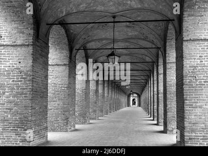 THE GALLERY OF ANCIENTS OR 'GRAND CORRIDOR' Sabbioneta, UNESCO heritage. Stock Photo