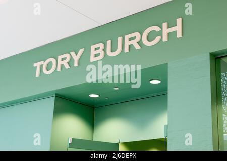 Tory Burch store sign in Munich town center Stock Photo - Alamy