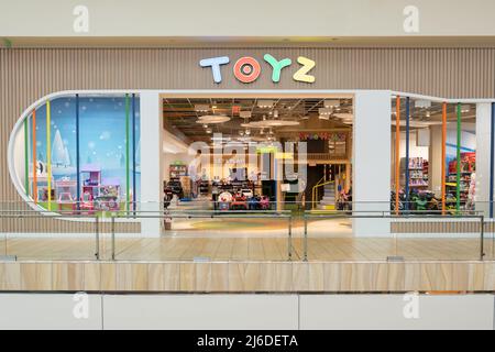Houston, Texas, USA - February 25, 2022: Toyz store in a shopping mall. USA Toyz is a toy shop. Stock Photo