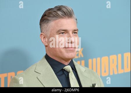 Actor Anson Mount attends the Star Trek: Strange New Worlds NYC Premiere at AMC Lincoln Square, New York, NY, April 30, 2022. (Photo by Anthony Behar/Sipa USA) Stock Photo