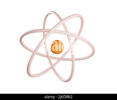 3D Realistic Atom Model, icon on blue background Stock Photo - Alamy