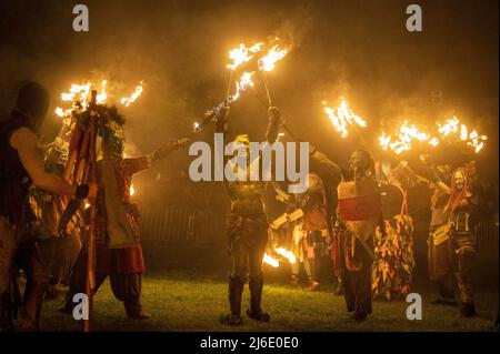 The Green Man during the Beltane Fire Festival in Edinburgh. A dynamic ...