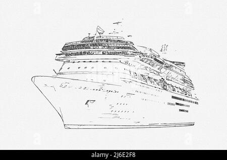 Ship Drawing Easy for Beginners, How to Draw a Ship with Some Lines, Simple  Ship Line Drawing - YouTube