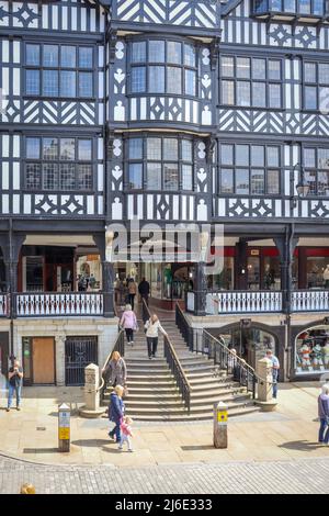 Chester Grosvenor Shopping Centre, Tudor building, Bridge Street Stock Photo